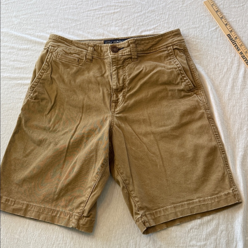 American Eagle Outfitters Active Flex Classic Mens Size 30 Dark Tan Khaki Shorts